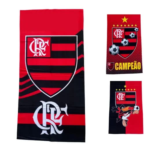 Toalha de Time Rubro Torcedor Banho Praia Gigante Premium