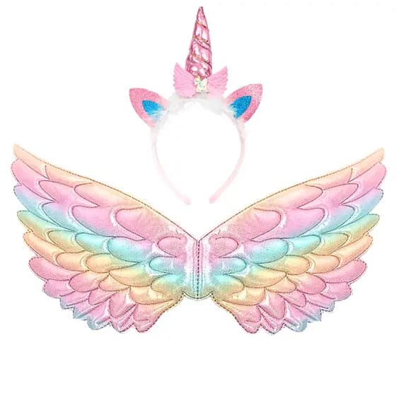 Kit Fantasia Folia Tiara LED e Asa Carnaval Promo