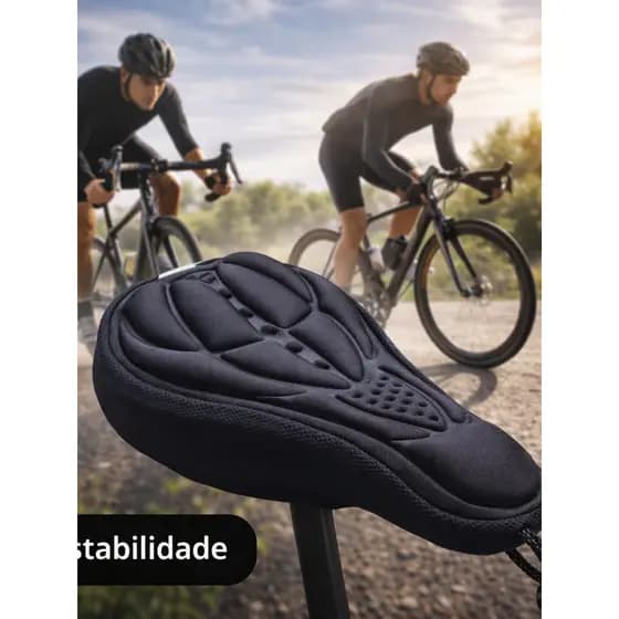 Capa Para Banco Leve em Gel Silicone Selim Ajustável Almofada Forro Bike Bicicleta Ciclismo Confortável