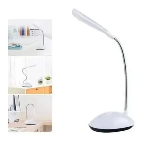 Mini Abajur Led De Mesa Articulável A Pilha Luminária Flexivel Sem Fio Led Iluminação l Escritório