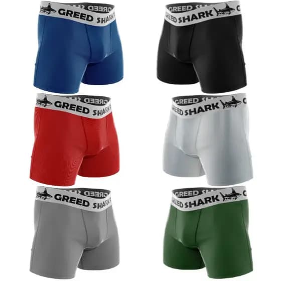 Kit 6 Cueca Boxer Masculino Adulto Cueca Box Qualidade Premium Lisa ou Kit com 03 Cuecas