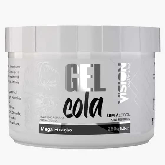 Gel Cola Incolor Vision Barber Shop Mega Fixação 250g - Unidade