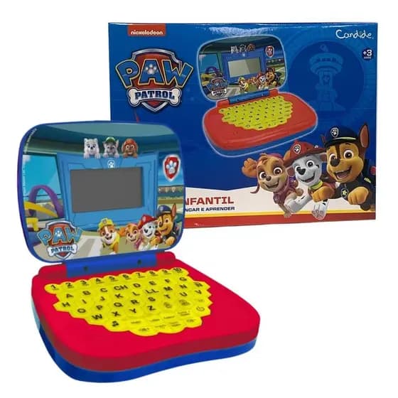 Patrulha Canina Brinquedos Laptop Infantil Educativo Candide Bilíngue