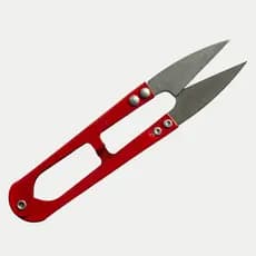 Tesoura de Arremate Pique Corte de Linhas Costura Vermelho