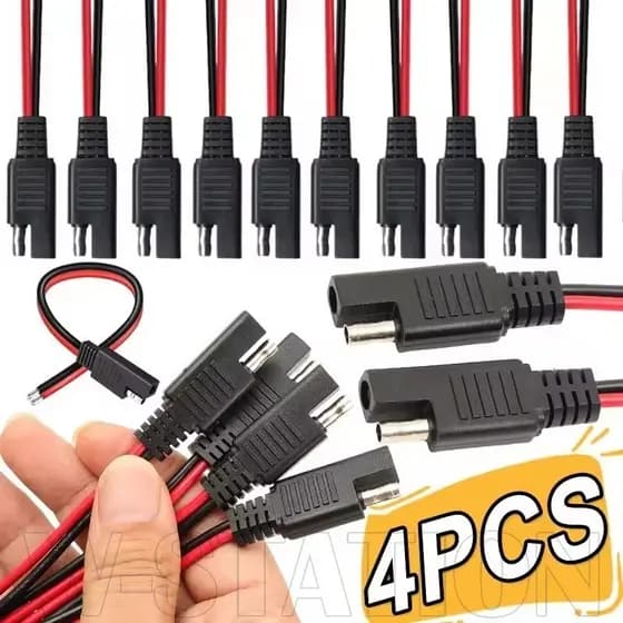 Fio De Plugue De Bateria De Chumbo SAE De 1-4 Unidades-Cabo De Carregamento-Macho Para Fêmea Solar Extensão De Carro-Des