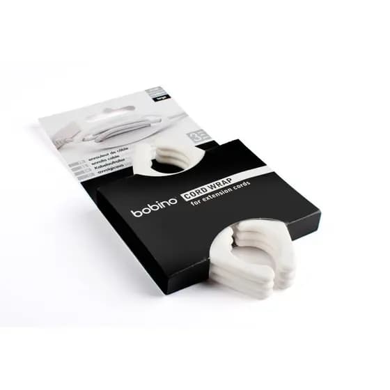 Kit 3 Bobino Cord Wrap LARGE Original - Gerenciador de Cabos de Força (Branco)