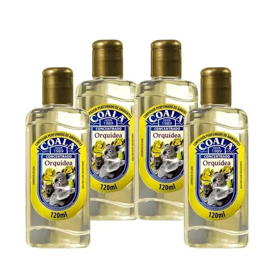 Kit 4 Limpador Concentrado Perfumado de Ambientes Orquídea Coala 120ml
