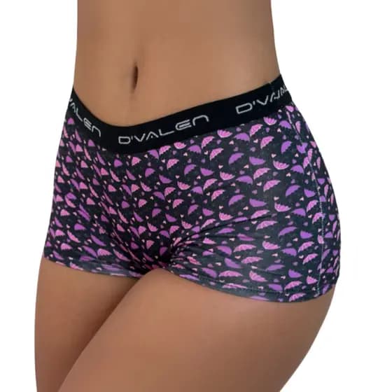 Kit 5 Calcinhas Box Boxer Feminina Estampada Shortino Cueca Feminina