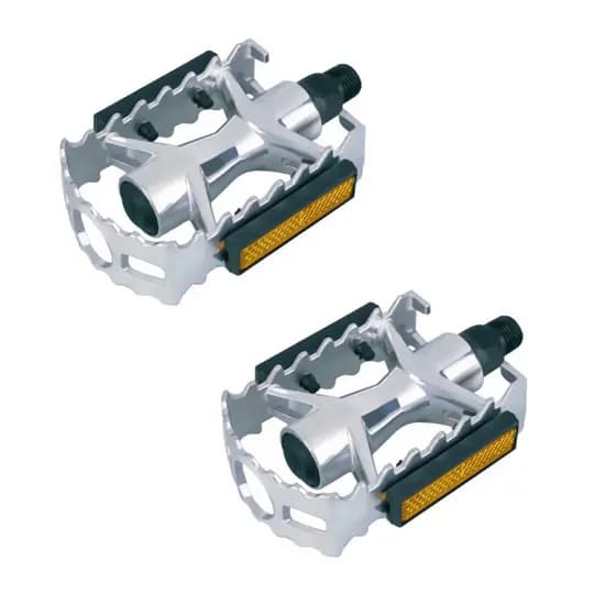 Pedal Para Bicicleta Bike MTB Alumínio Polido Com Esfera e Refletor GTA Bike 1/2 ou 9/16 Promoção