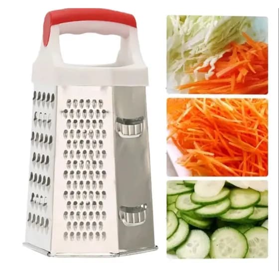 PROMOCAO RALADOR SEIS LADOS 6 FACES MULTIUSO COM PEGADOR EM ACO INOX ORIGINAL LEGUMES QUEIJOS FRUTAS