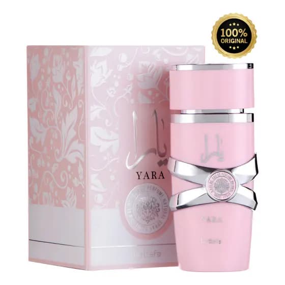 Perfume Feminino Arabe Lattafa Yara Rosa Claro 100ml - Doçura, Elegância e Poder Feminino