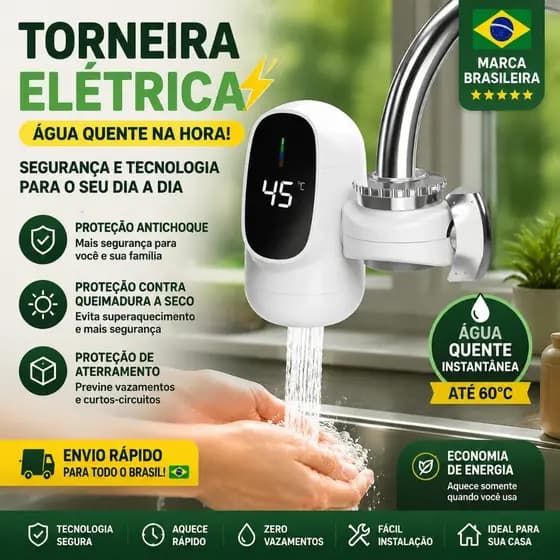 3000W Instantâneo Elétrico Aquecedor De Água Quente Torneira Display Digital Aquecimento Para Do Banheiro Plugue Da Ue