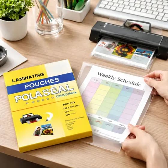 Polaseal Para Plastificadora A4 125 Micras Premium plastico 100unidades 220 x 307 mm