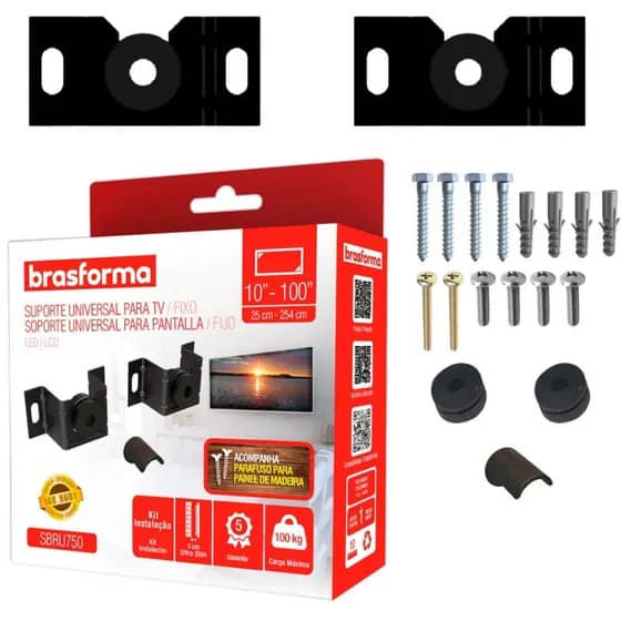 Suporte de Tv Monitor Universal de 10 a 100 polegadas Led Lcd Brasforma