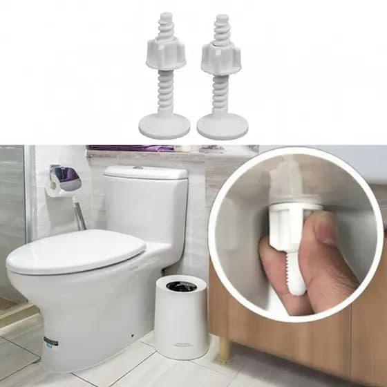 Parafuso Da Tampa Do Vaso Sanitário Boa Resistência PP Superfície Lisa Branca Fácil De Instalar
