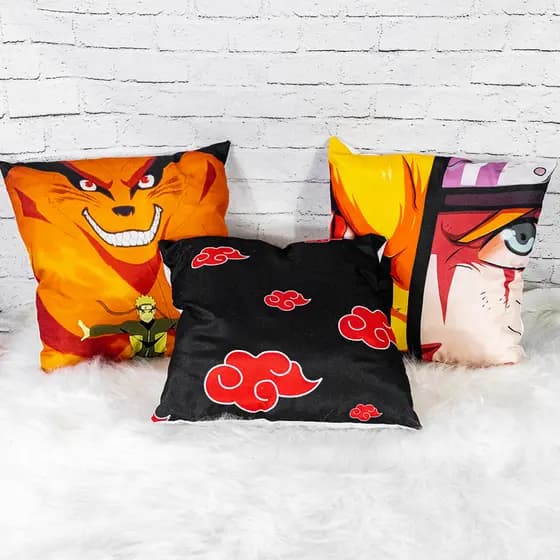 Almofadas decorativas Naruto 35 x 38 cm - três estampas diferentes