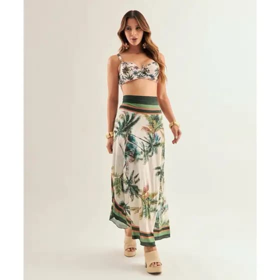 Saia Páreo longa moda praia