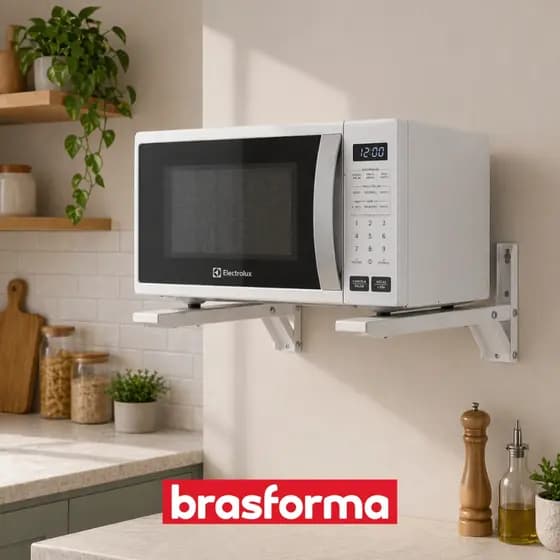 Suporte para Forno Microondas com braço ajustável Brasforma SBR3.8 - BRANCO