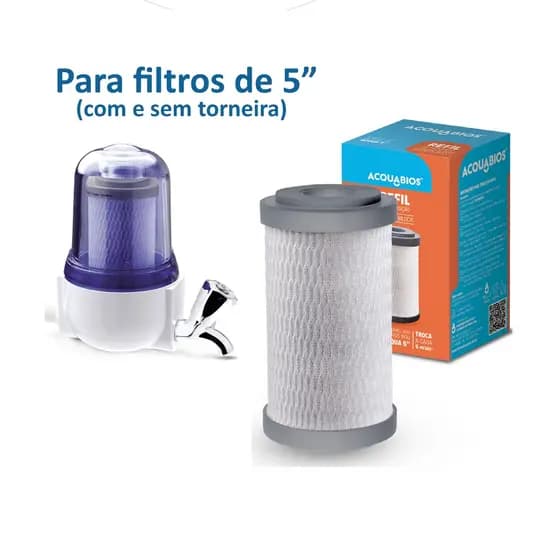 Refil Para FIltro 5'' Filtro Universal Carvão Ativado