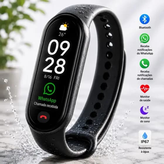 Relógio Inteligente Smartband M9 Mede Pressão Batimentos Sono Smartwatch Bluetooth Lançamento PROMO