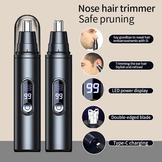 Mini Bolso Nariz Aparador De Pêlos Indolor Clipper Orelhas Cabelo Sobrancelha À Prova Dwaterproof Água Portátil Para Hom