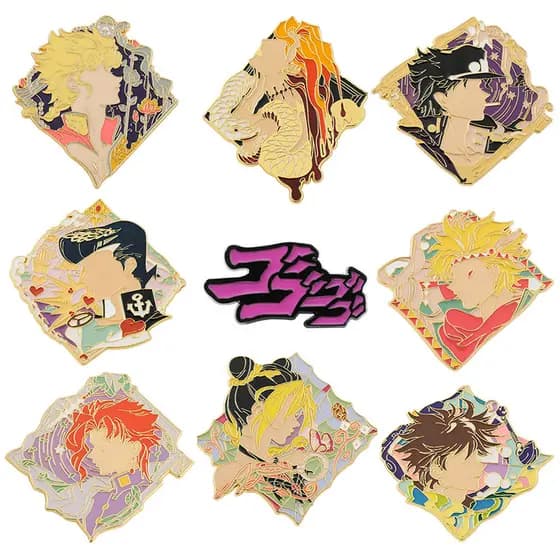 JOJO Bizarre Adventure Anime Broche Tira Vazia Seitaro Distintivo Bidimensional de Metal de Zinco