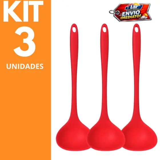 Kit Conchas Silicone 3 Peças Utensílios de Cozinha Antiaderente Resistente Durável Cozinha Restaurante Eventos