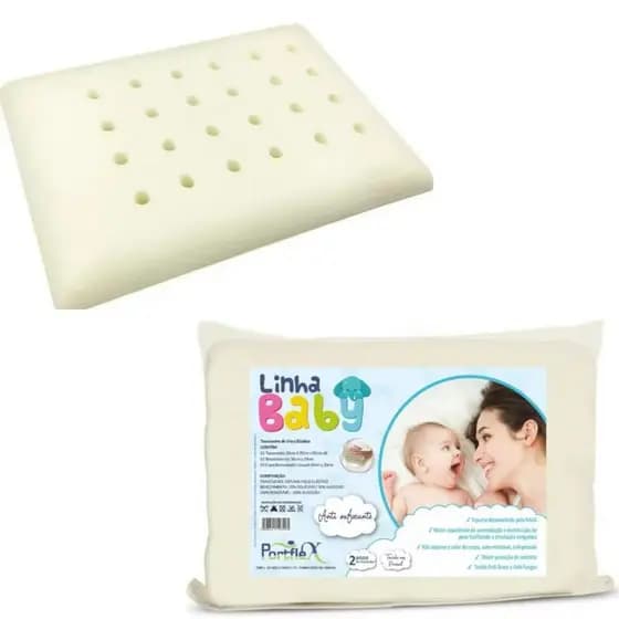 Travesseiro Infantil Baby 5cm Modelo Nasa Antisufocante e Antifungos