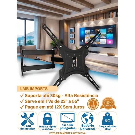 Suporte pra tv de 14 polegadas a suporte para tv 50 polegadas suporte para tv articulado - suporte tv parede Televisão