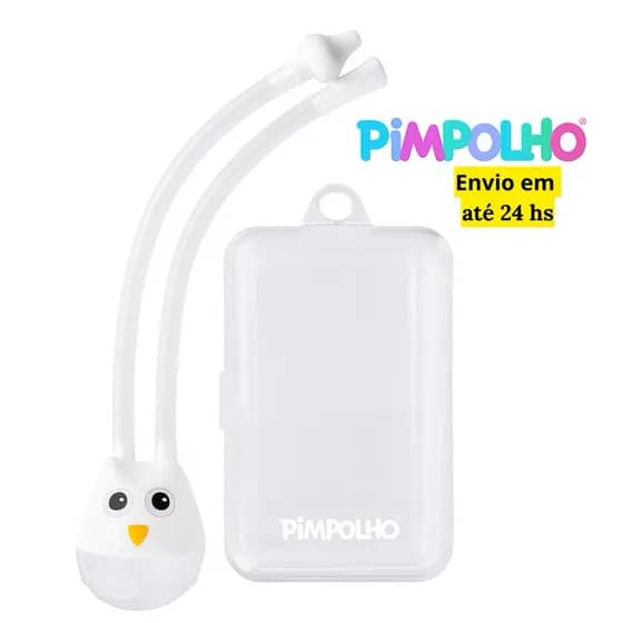 Aspirador Nasal Bebê Pimpolho Original com Estojo | Sugador Nasal Manual Infantil