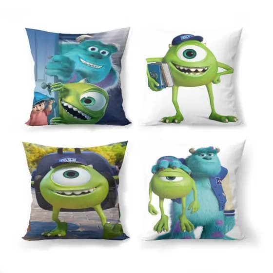 Capas de Almofadas Monstros S.A Kit com 4 capas e Capa Avulsa