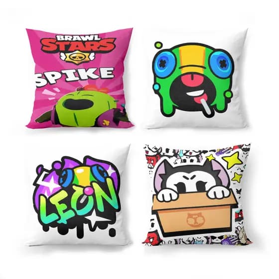 Kit com 04 Capas de Almofadas personagens jogos