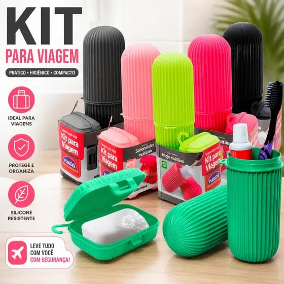 Saboneteira e Porta Escova de Dente - Suporte para Pasta de Dente Organizador de Banheiro Pia Lavabo Acessório