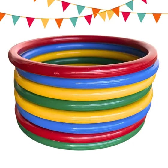 Kit 10 / 20 / 50 Argolas Festa Junina Coloridas Sortidas Artesanato Multiuso 10cm