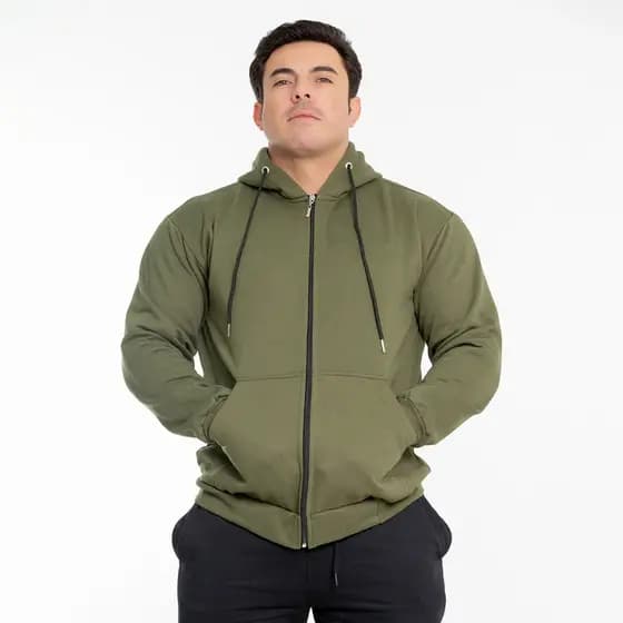 Moletom Masculino Canguru Casaco zíper Com Capuz Blusa de Frio