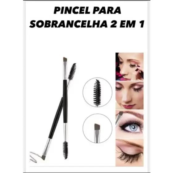Pincel para sobrancelha 2 em 1