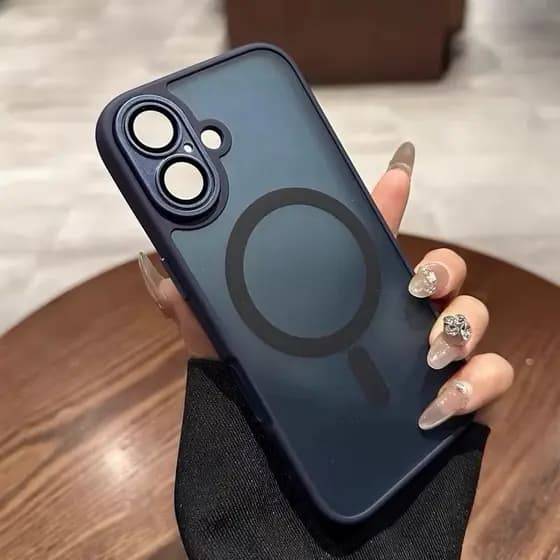 ②Sensação de pele fosca Apple magnética sem fio com proteção de câmera nova capa para celular 16 16Pro 16Promax