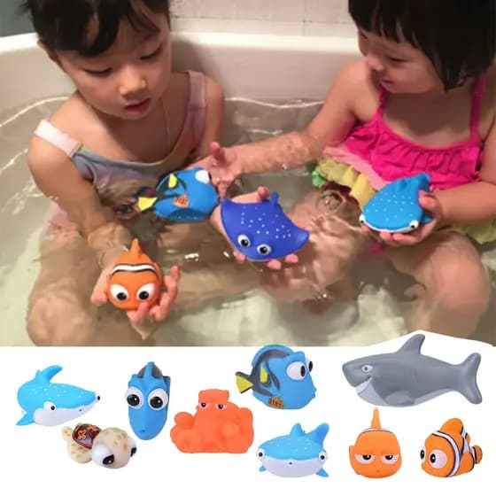 1 Pçs/set Brinquedos De Banho Do Bebê Crianças Engraçado Borracha Macia Squeeze Água Spray Tub Rubber Jogo Banheiro Animais Para As