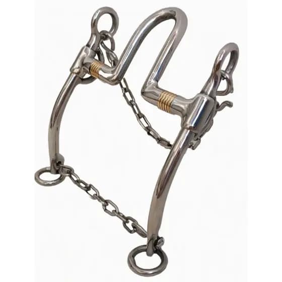 freio bridão bridea inox bocal médio vaquejada quarto de milha