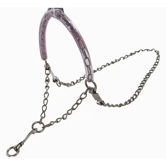 cabresto de cavalo corrente vaqueiro vaquejada montaria inox original com proteção no focinho