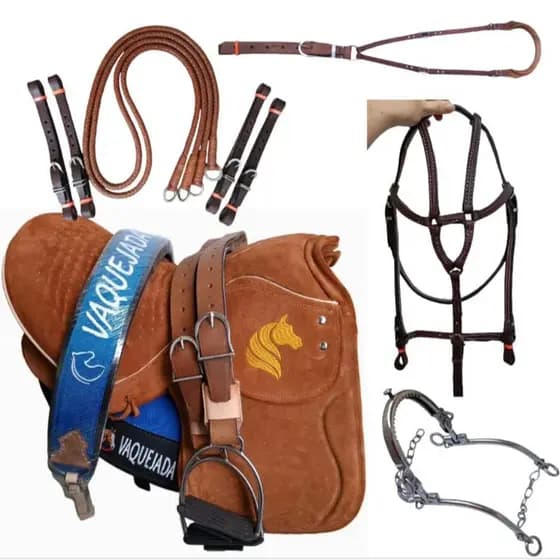sela de cavalo completa vaquejada arriada vaqueiro montaria cavalgada 16 polegadas wisky