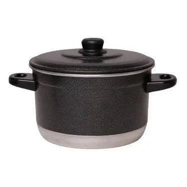 Panela Banho Maria 3 em 1 Multiuso Cuscuz e Pudim a Vapor Preto