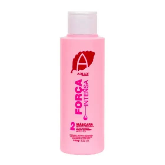 MASCARA FORÇA INTENSA ADLUX PASSO 2 MANUTENÇÃO CAPILAR ANTIQUEDA CABELOS FORTES HIDRATANTE