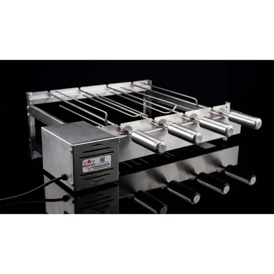 Brasa Grill Tradicional Úico Andar Gira 4 Espetos Churrasqueira Giratória Bi Volts