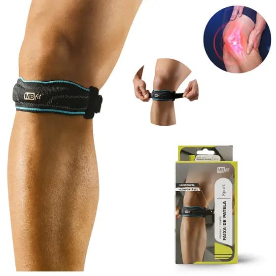 Faixa Tira Sub Patelar com Gel Joelheira Esporte Ajustável Premium