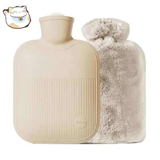 Bolsa Aquecedora De Mão Cheia De Água Com Compressa Quente E Fria De Dupla Utilização Espessada Feita De Imitação De Coe