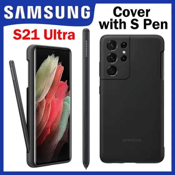 SAMSUNG Capa De Silicone Oficial Com S Pen Caneta Para GALAXY S21 ULTRA 5G SPEN