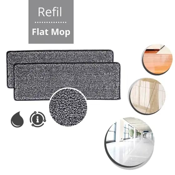 Refil Flat Mop Esfregão Vassoura Mágica Limpeza Para Casa Cozinha Banheiro Multiuso Clink