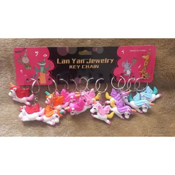 kit 60 chaveiros Unicornio, silicone, ideal para lembrancinha