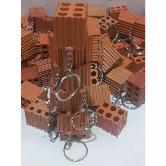 kit 100, 120, 200, 300 chaveiros mini tijolinho, campanha